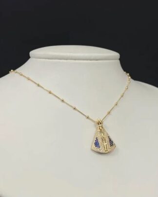 Gargantilha Nossa Senhora Aparecida Banhada a Ouro 18k